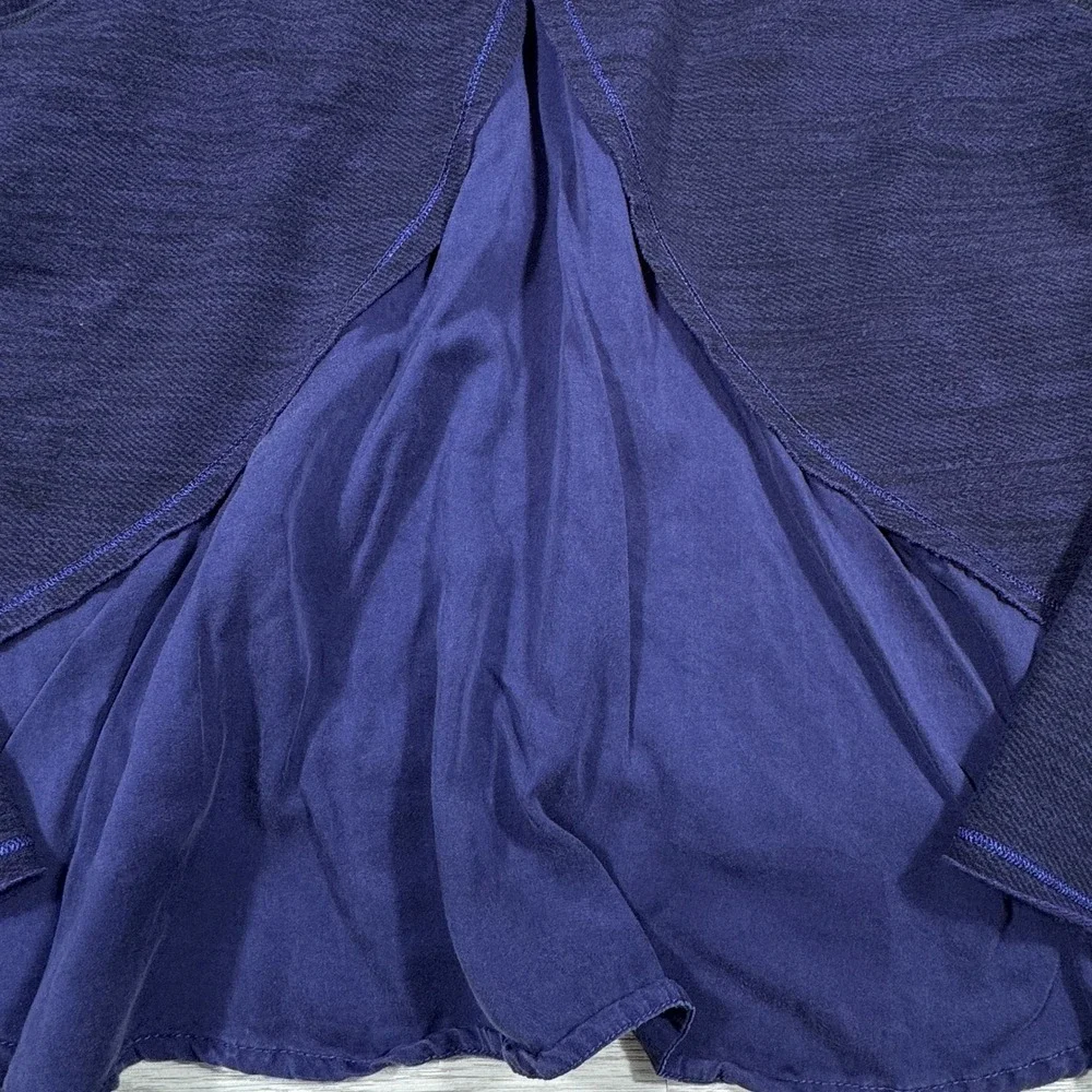 Lululemon Women's Hoodie Split Back Ruffle Hem Space Dye Purple Size 8‎